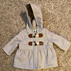 Old Navy Gray Peacoat - 0-3 months
